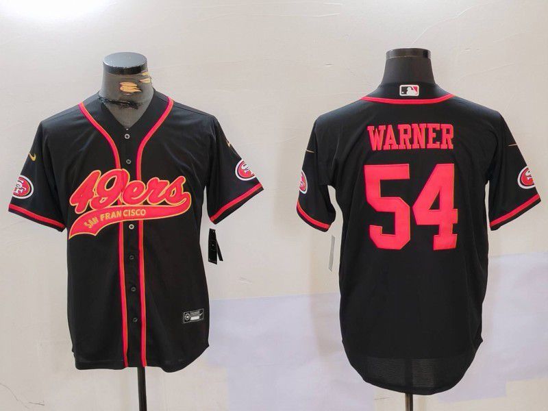 Men San Francisco 49ers #54 Warner Black gold Joint Name 2024 Nike Limited NFL Jersey style 1->san francisco 49ers->NFL Jersey